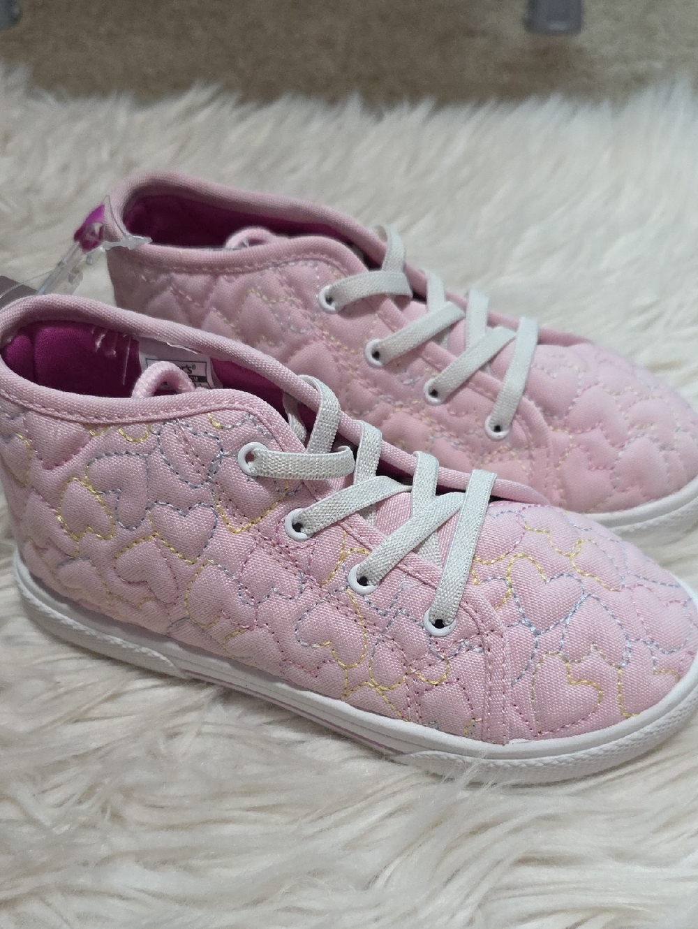 NWT Carter's Ginger Quilted Heart High Top Sneakers- 11